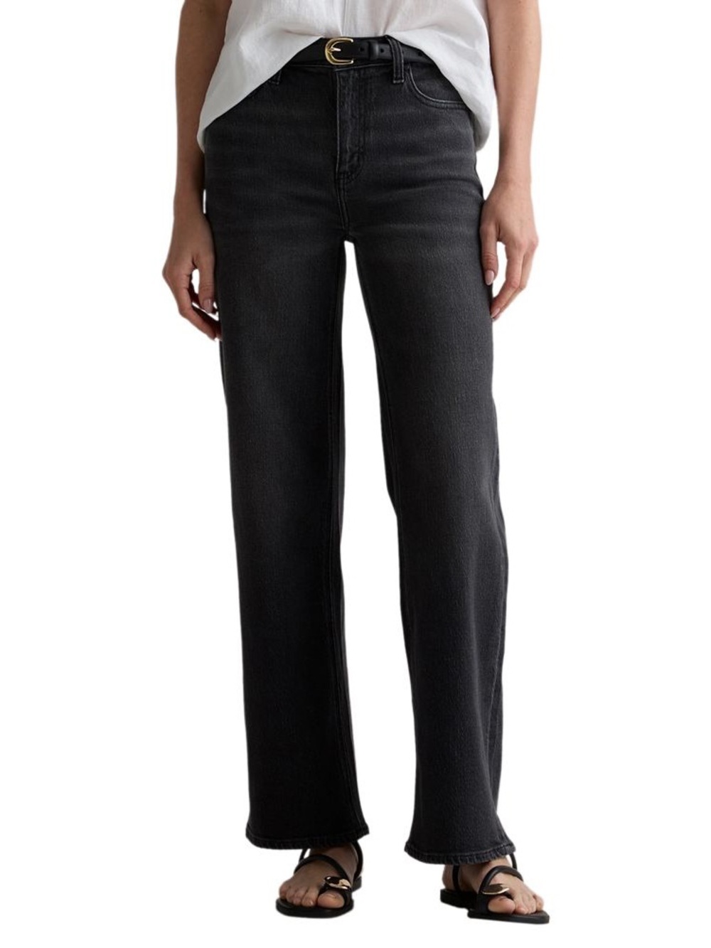 Quince Straight Leg Women's Jeans in Black